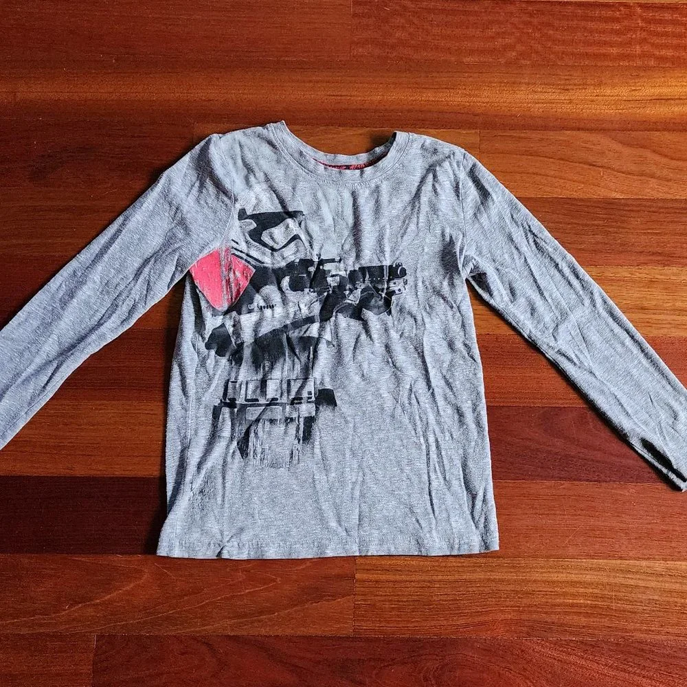 Star Wars Storm Trooper Gray Long Sleeve Jersey Size 7X